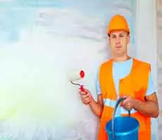 Pintor em Santos com andaime